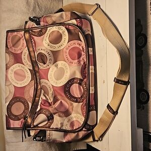 Coach baby diaper bag.